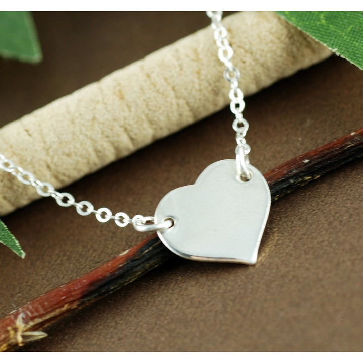 Dainty Initial Heart Necklace.