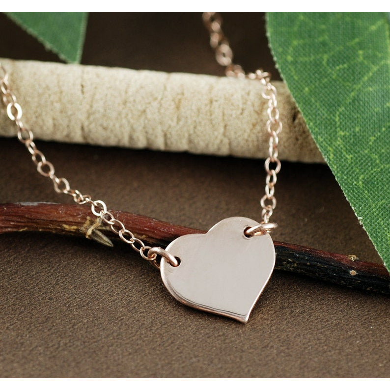 Dainty Initial Heart Necklace.