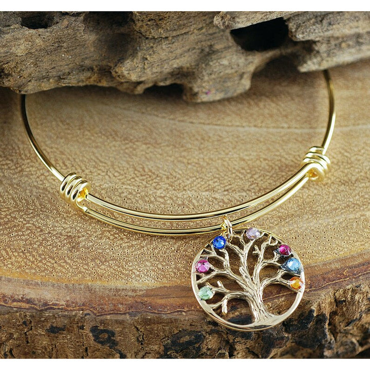 Family Tree Bracelet Grandma Bracelet with Birthstones.