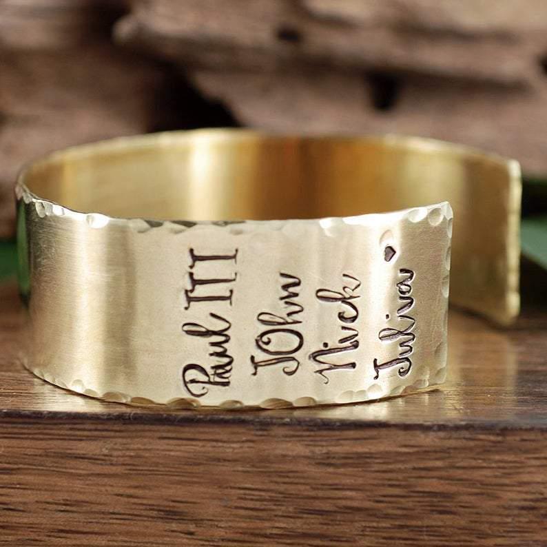 Mom Established Wide Cuff Bracelet.