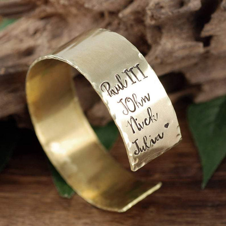 Mom Established Wide Cuff Bracelet.