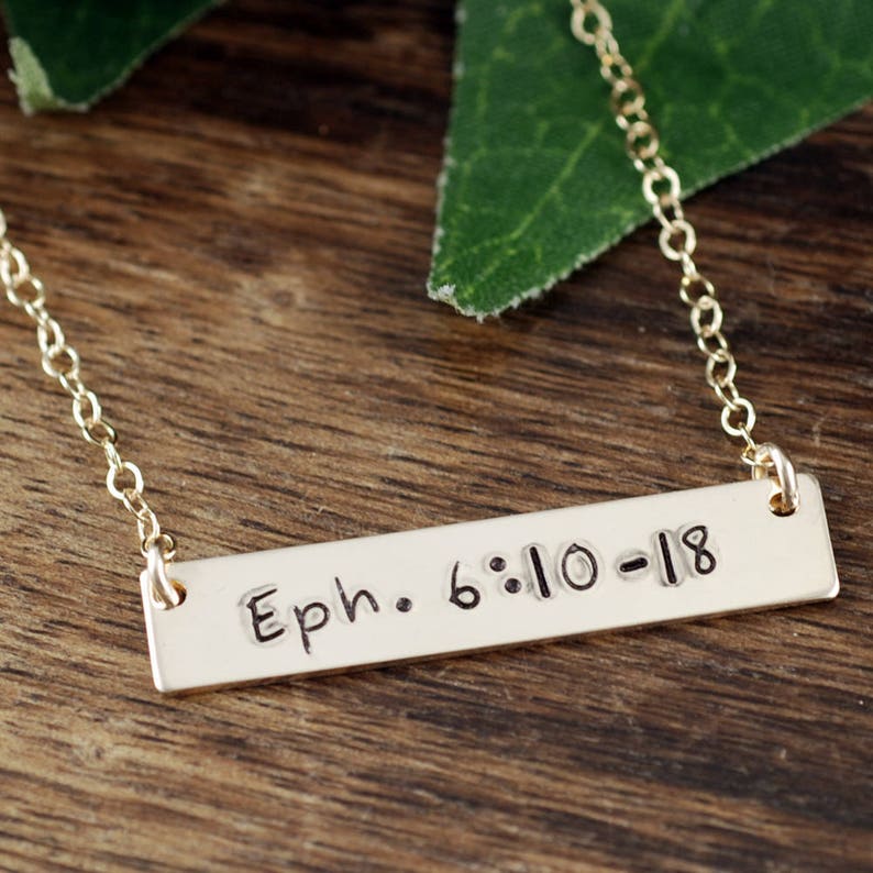 I am With you Always Bar Necklace.