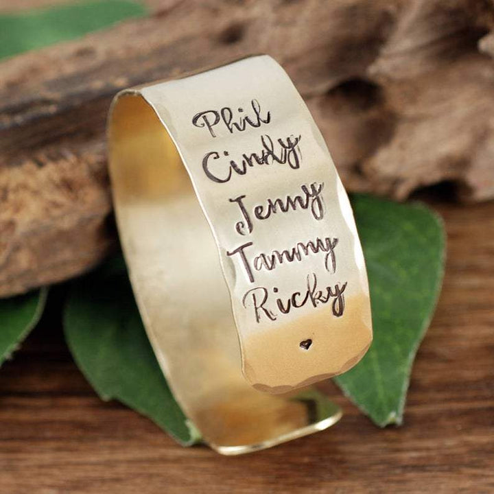 Mom Established Wide Cuff Bracelet.