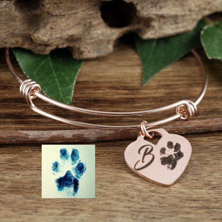 Actual Paw Print Bracelet.