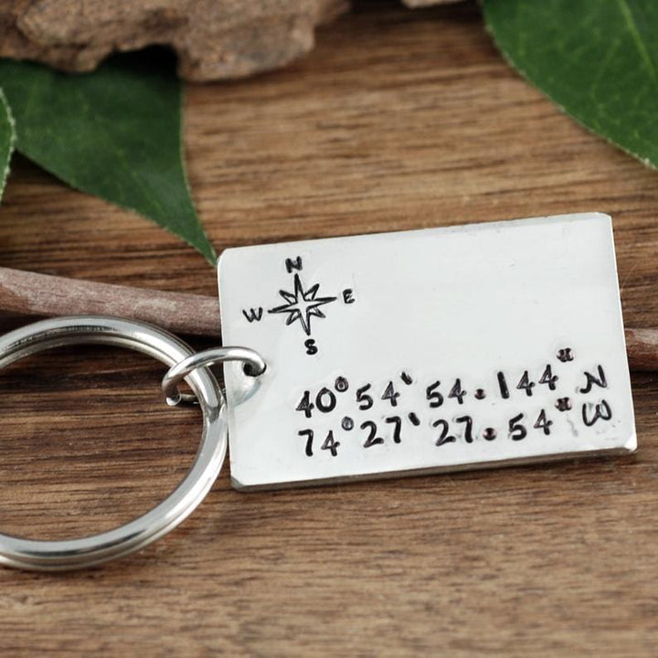 I Still Do - Coordinates Keychain for Anniversary.