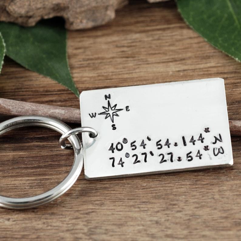 I Still Do - Coordinates Keychain for Anniversary.