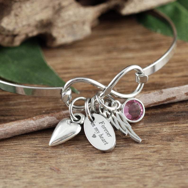 Forever in my Heart Memorial Infinity Bracelet.