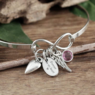 Forever in my Heart Memorial Infinity Bracelet.