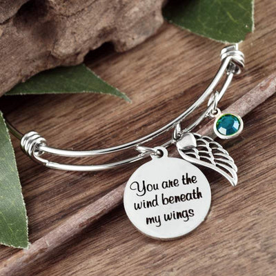 You are the wind beneath my wings Bangle Bracelet.