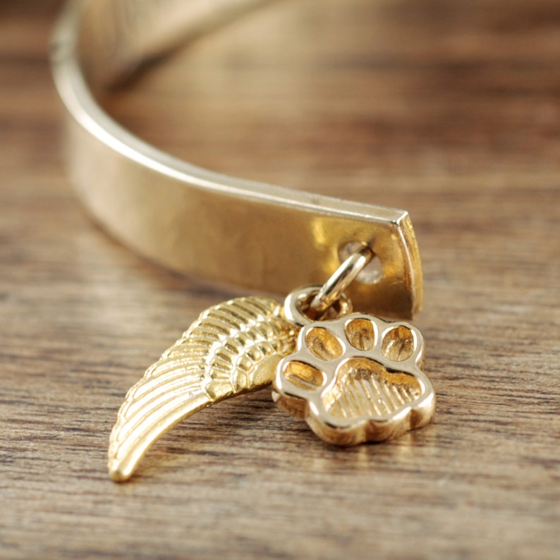 Paw Prints Forever in my Heart Cuff Bracelet.