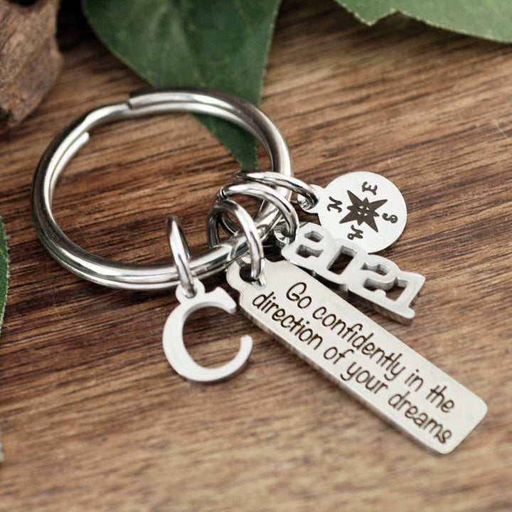 Go confidently in the direction of your dreams Keychain.