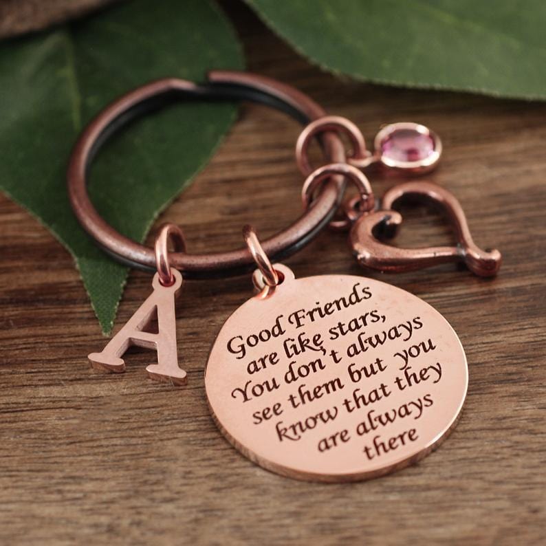 Good friends are like stars, Friendship Keychain.