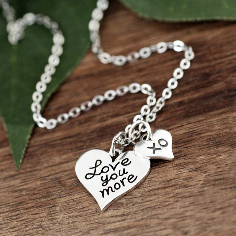 Silver Love You More Necklace.