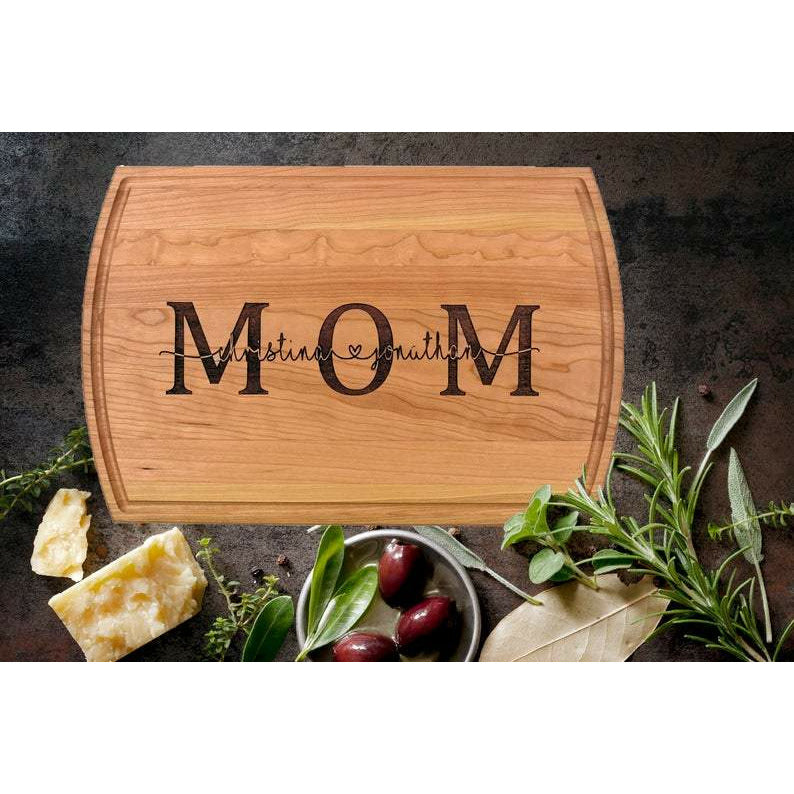 Mom Monogram Cutting Board 