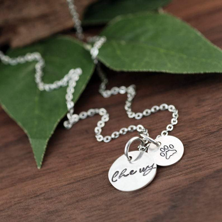 Personalized Dog Paw Necklace.