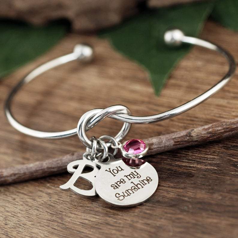 Personalized You are my Sunshine Knot Bracelet.