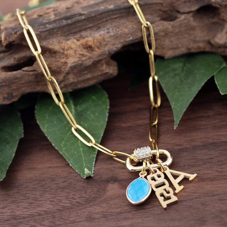 Graduation Carabiner Link Necklace.