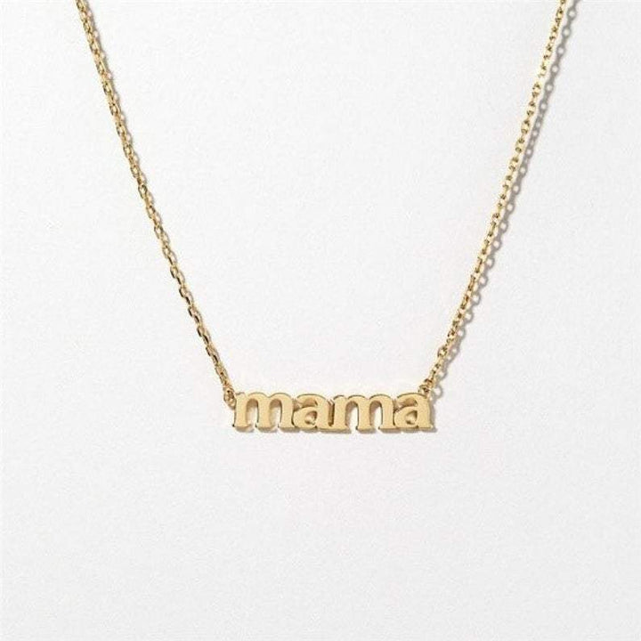 Gold Print Mama Necklace.