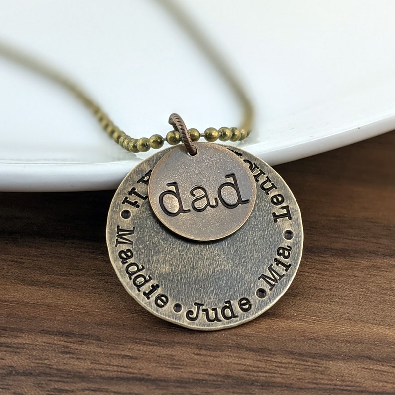 Personalized Vintage Necklace for Dad.
