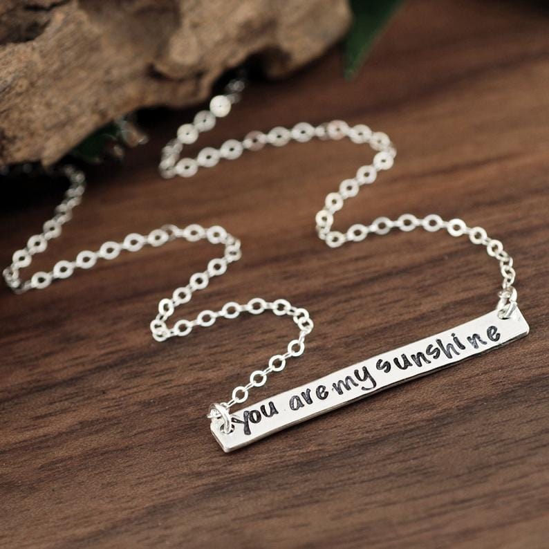 You are my Sunshine Bar Necklace.