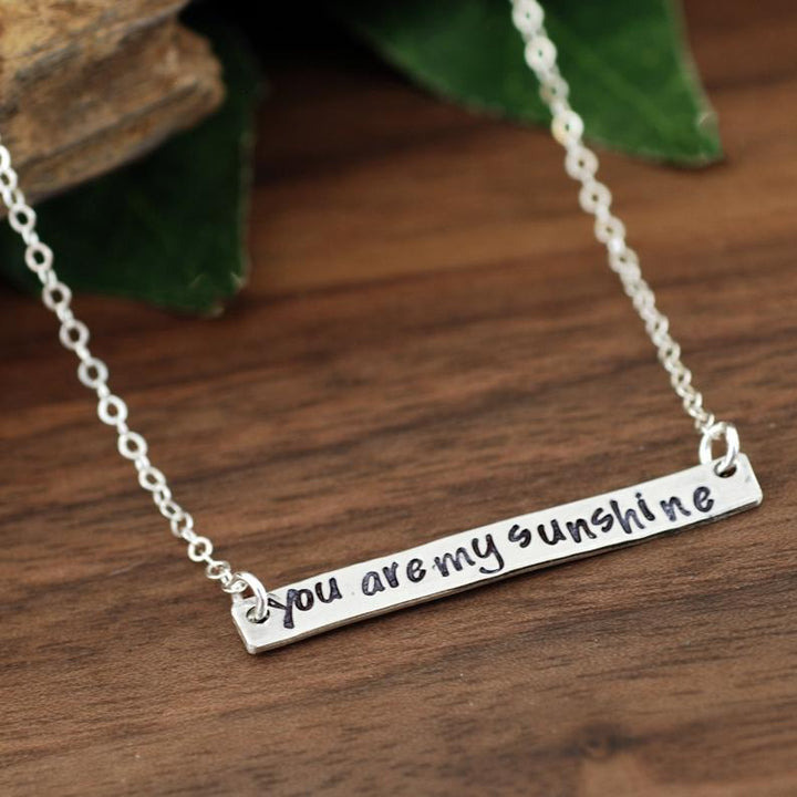 You are my Sunshine Bar Necklace.