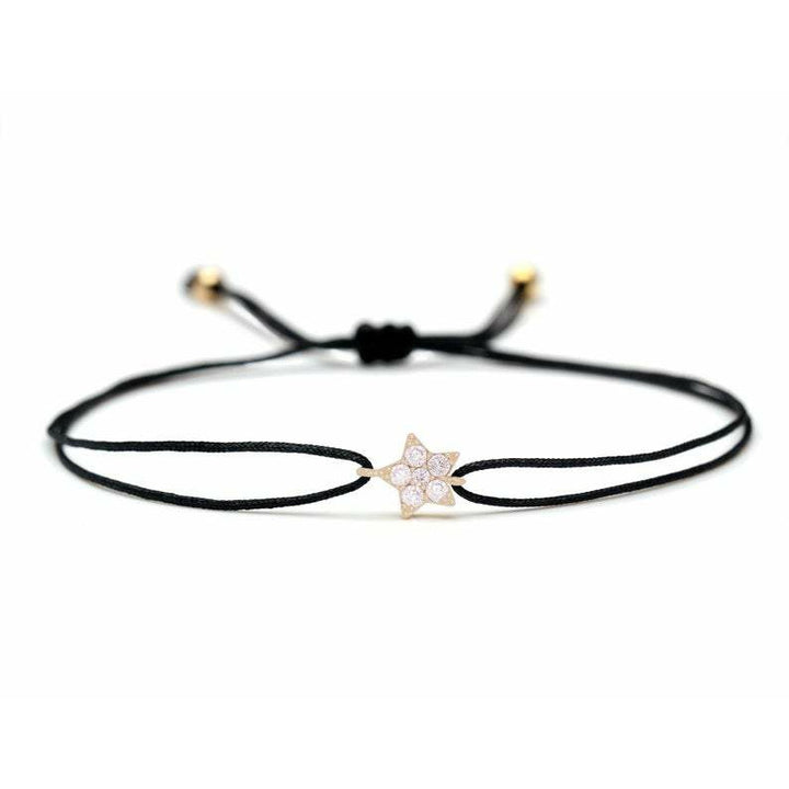 Mini Star Cubic Zirconia String Bracelet.