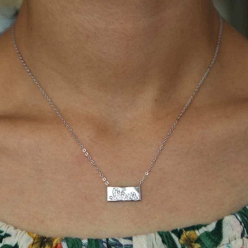 Sterling Silver Love Necklace.
