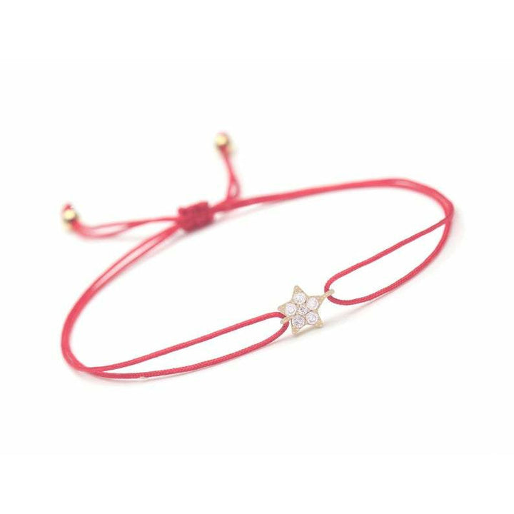 Mini Star Cubic Zirconia String Bracelet.