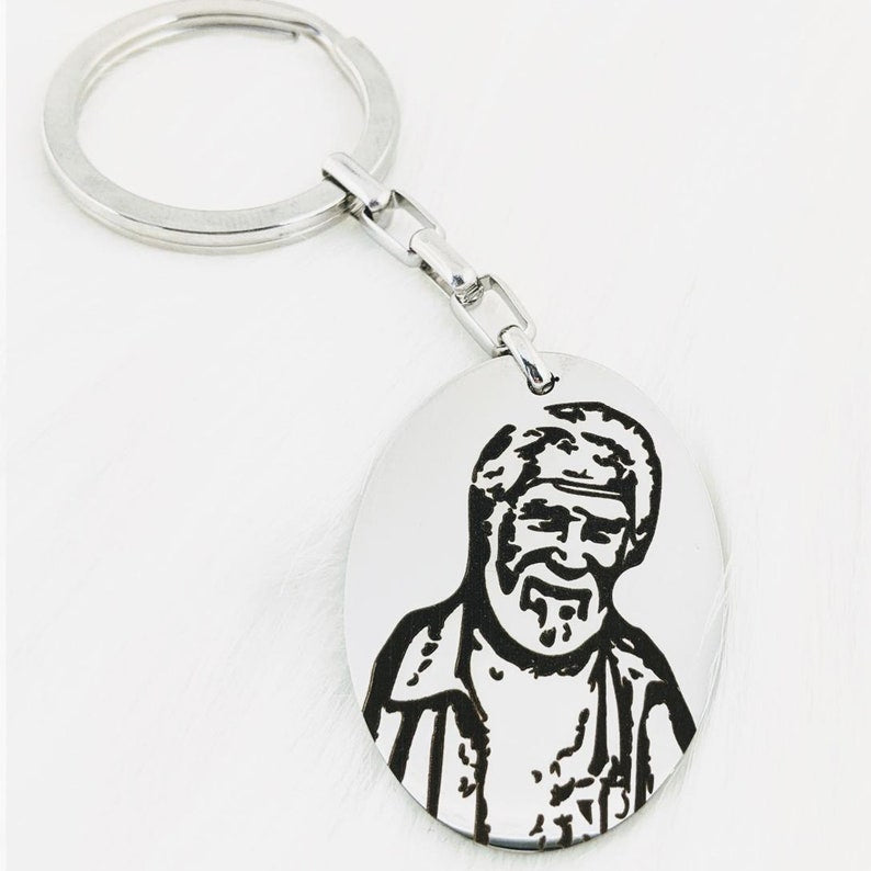 Personalized Custom Memorial Photo Keychain.