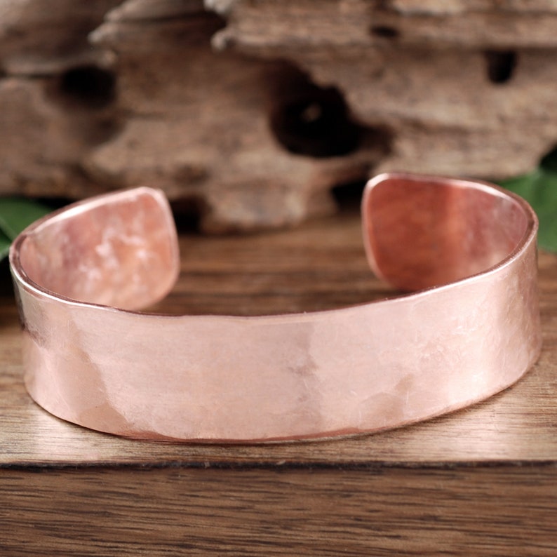 Modern Hammered Cuff Bracelet.