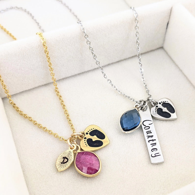 Personalized Birthstone Necklace for Mom.