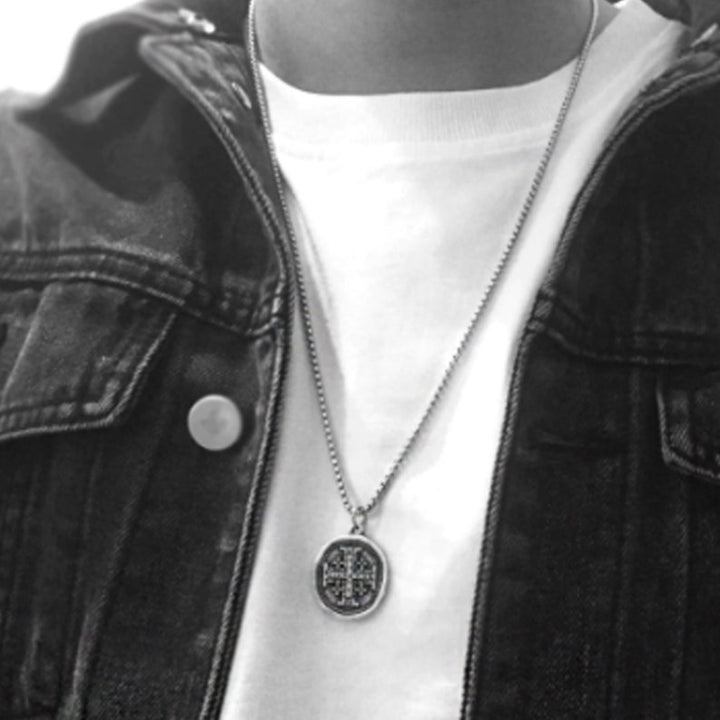 Men's Greek Cross Necklace.