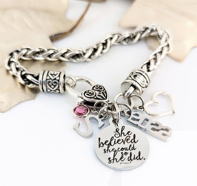 Personalized Graduation Bracelet - Class of 2022.