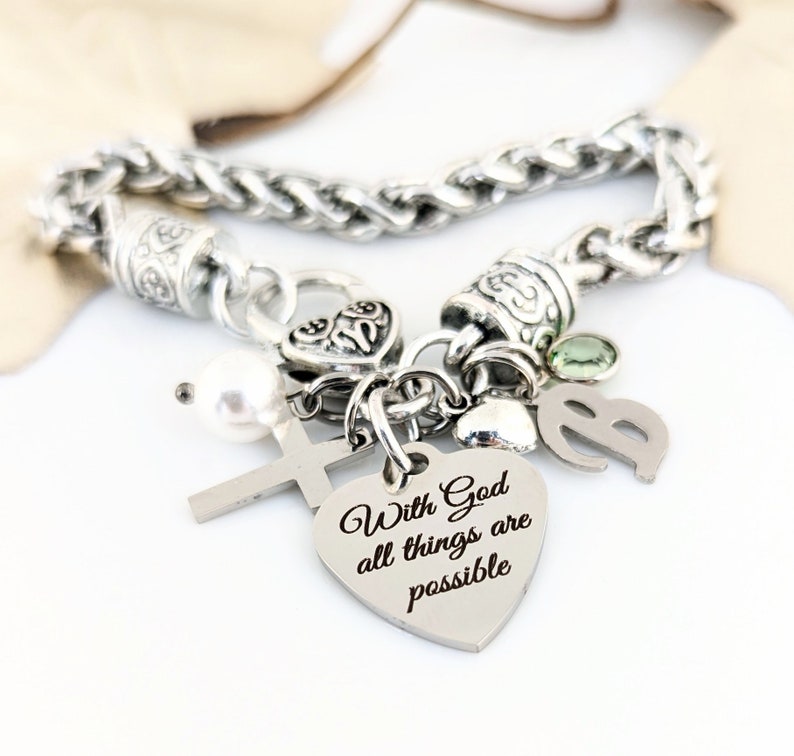 Faith bracelet - With God all things are Possible.