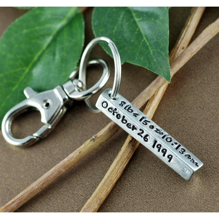 Personalized Bar Key Chain for Dad.
