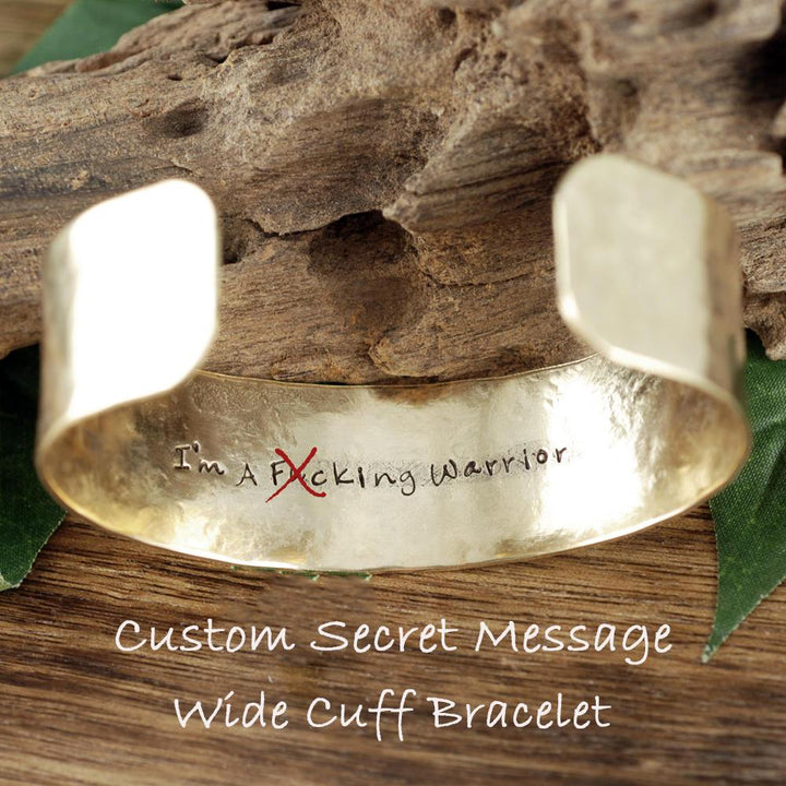 Inspirational Cuff Bracelet, Mental Health, Warrior Jewelry, Hand Stamped Cuff, Gift for Friend, Warrior Bracelet, Addiction Recovery.