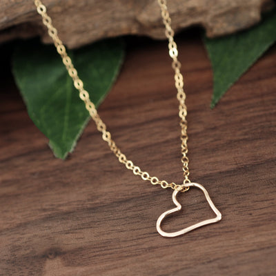 14kt Gold Filled Open Heart Necklace.
