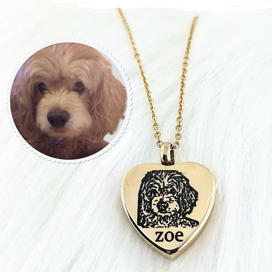Pet Memorial Necklace for Ashes.