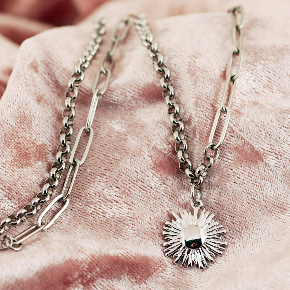 Silver Sunshine Necklace.