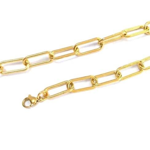 Chunky Stainless Steel Paperclip Necklace.