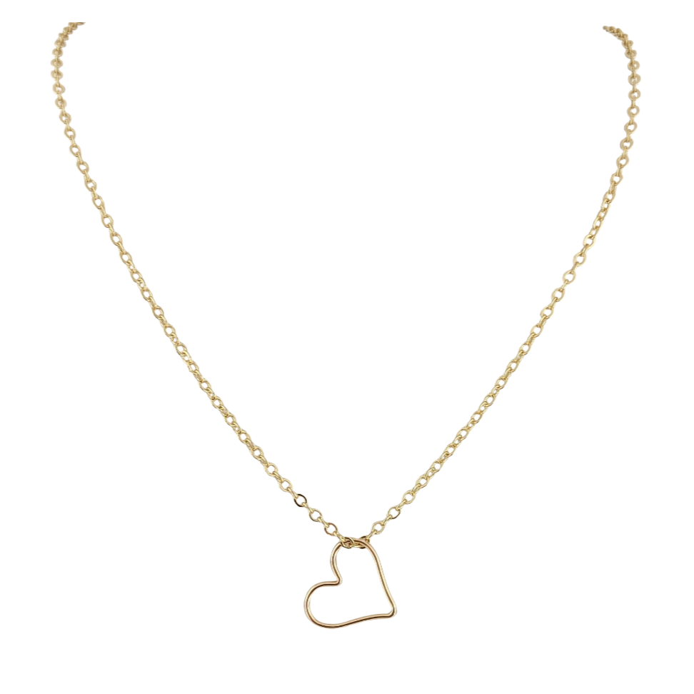 14kt Gold Filled Open Heart Necklace